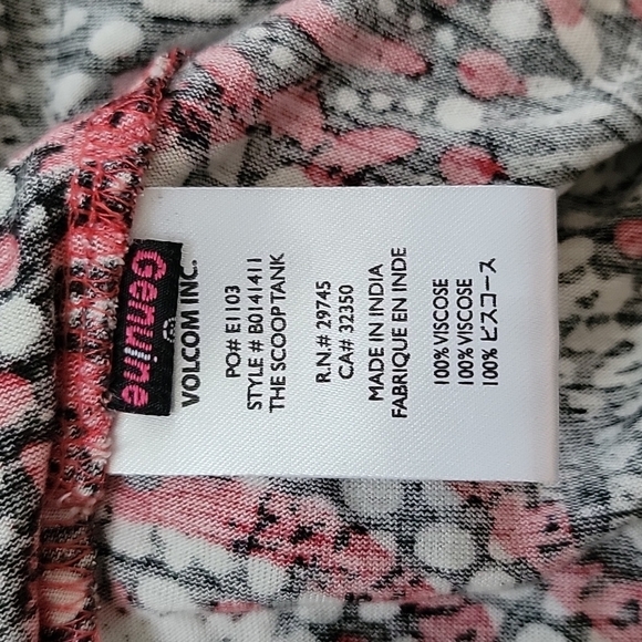 Volcom Tank Top Small Red Grey Design Loose Fit - Picture 4 of 4